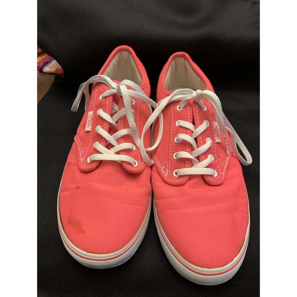 VANS- "TB4R" Sz 7.5 EUR 38 Neon Pink Athletic‎ Lace-up Shoes-SEE PHOTOS-BRIGHT